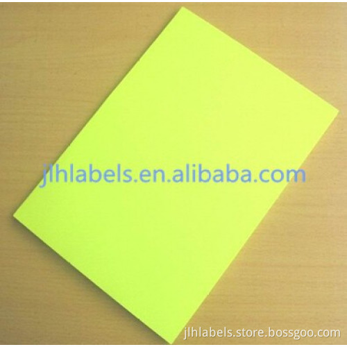 Full Sheet Yellow Fluorescent A4 Avery Style Shipping Label Laser&Inkjet Printers Compatible